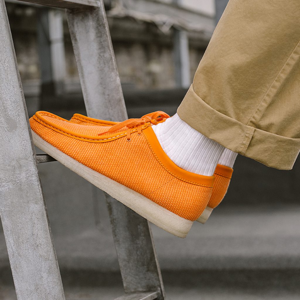 Orange wallabees clarks online