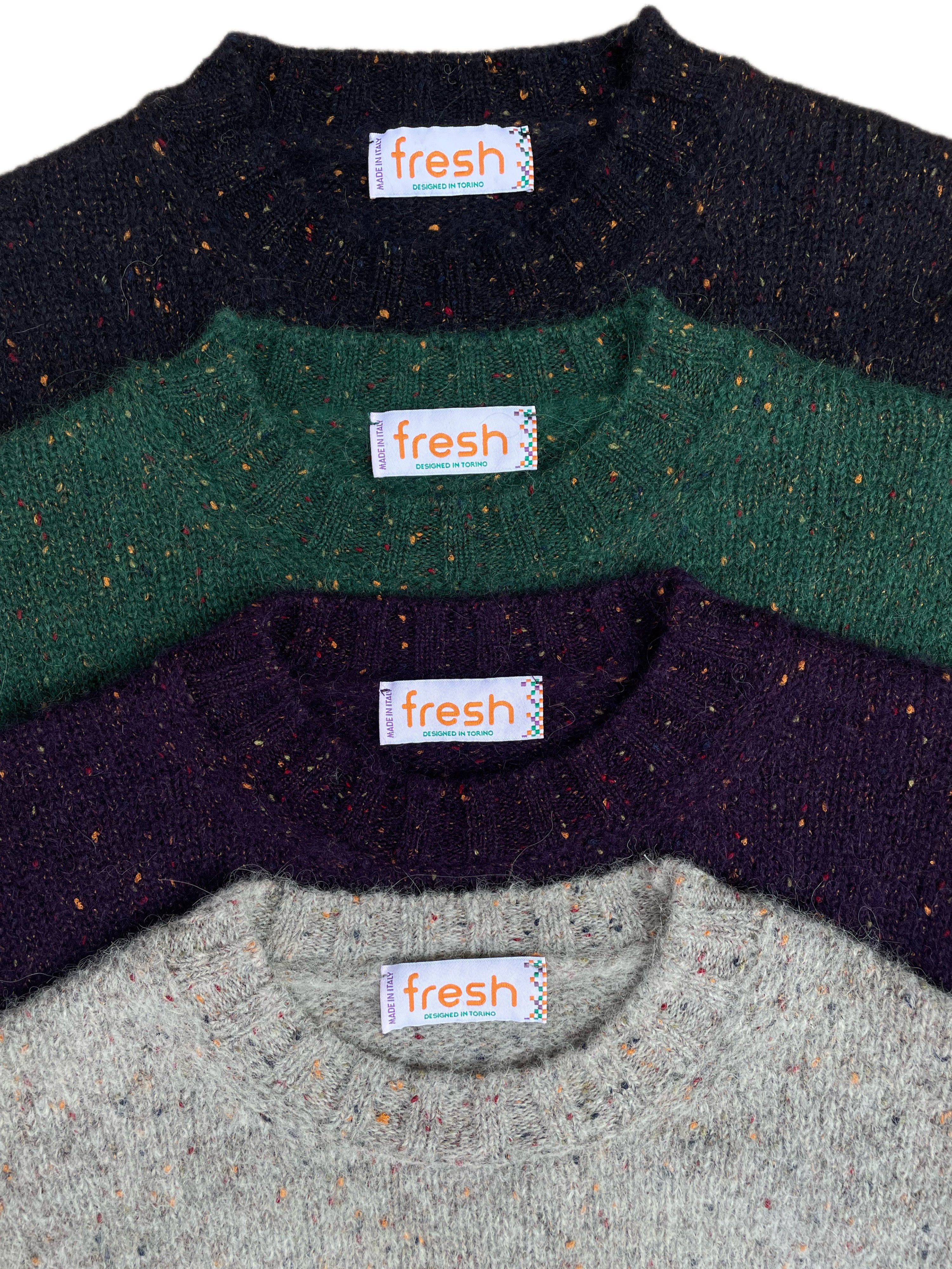 Alpaca and Merino Wool Crewneck Gems