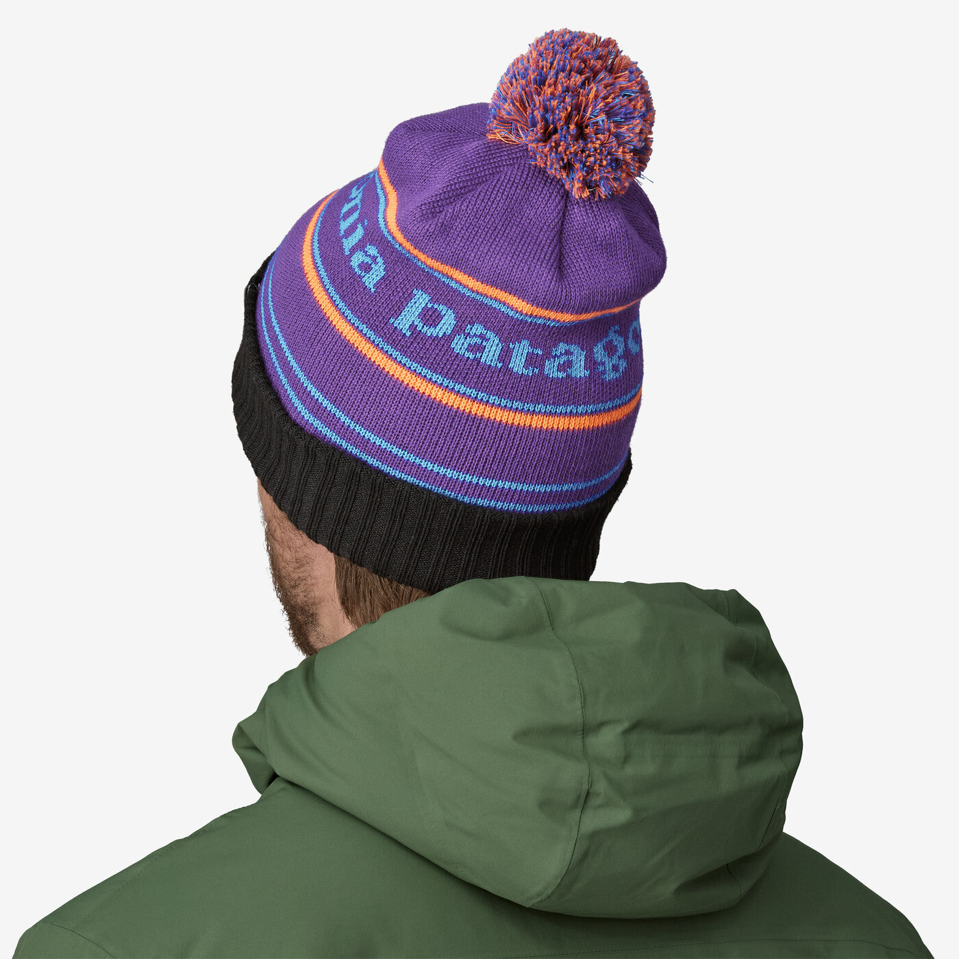 PATAGONIA Powder Town Beanie Park Stripe: Purple