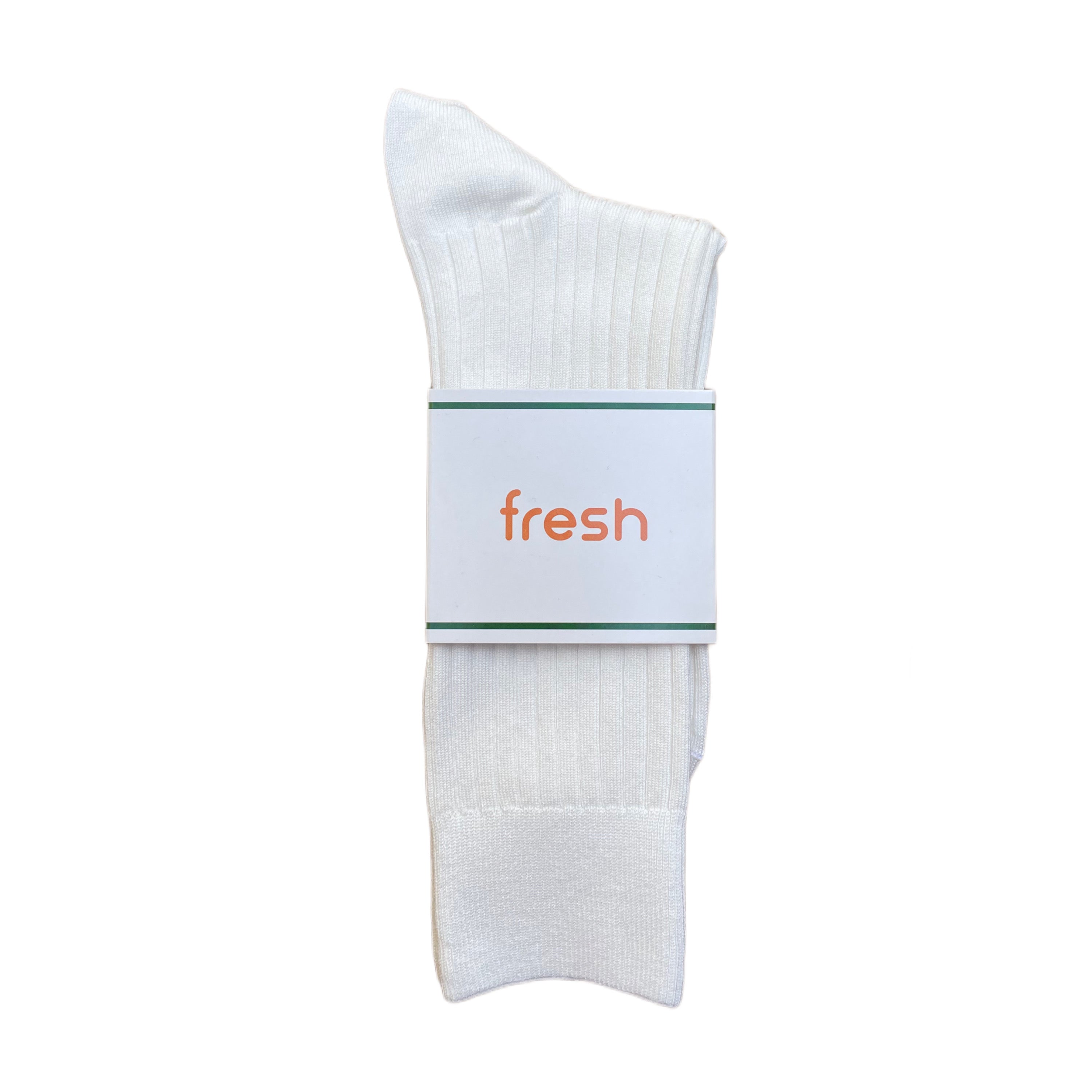 Chaussettes mi-mollet en coton FRESH en blanc