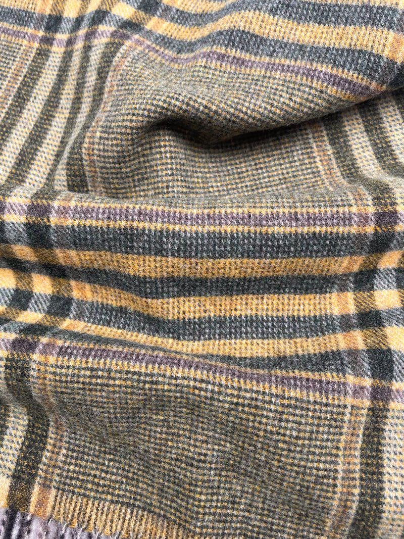 Sciarpa in lana scozzese verde giallo FRESH 