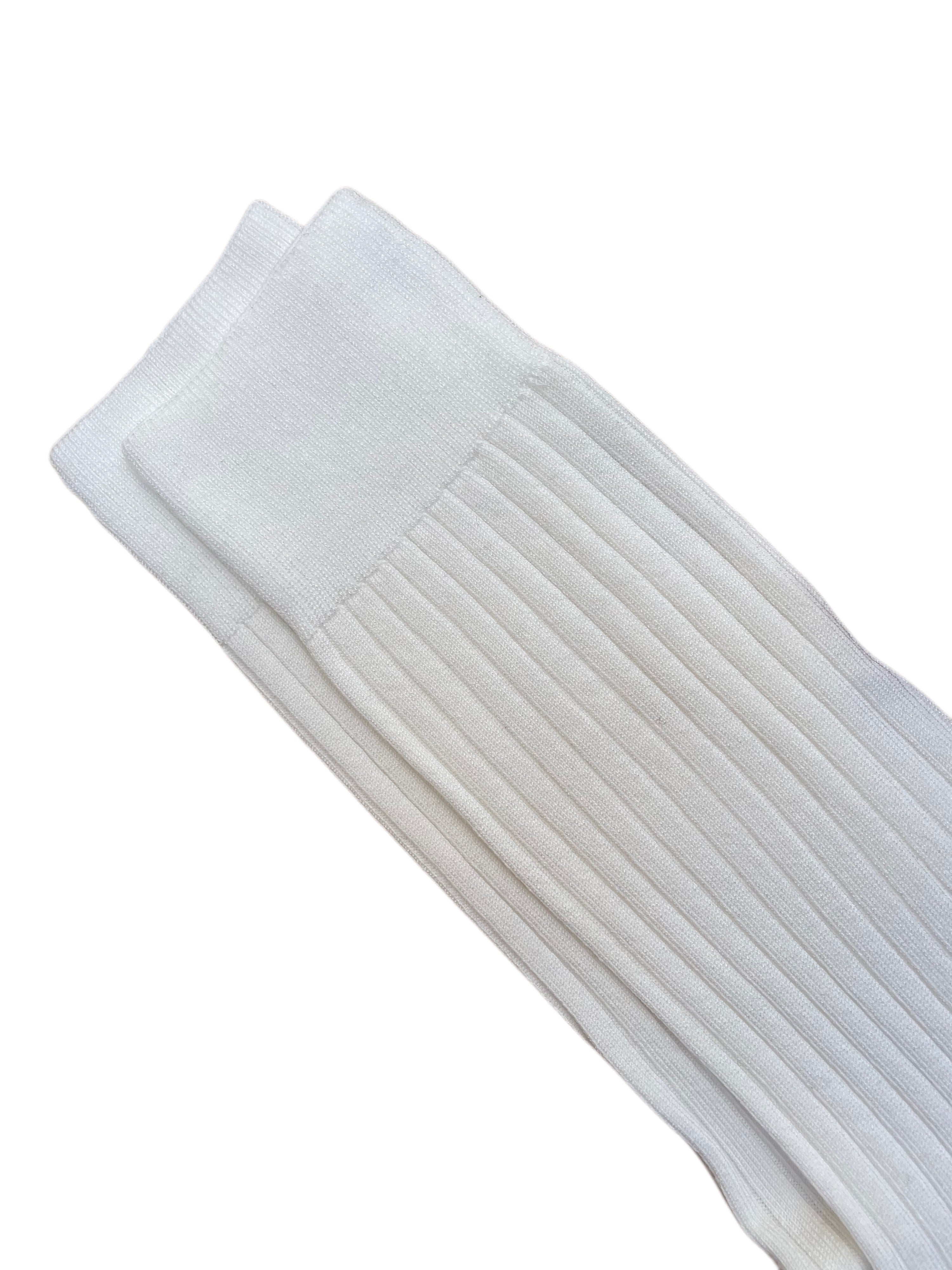 Chaussettes mi-mollet en coton FRESH en blanc