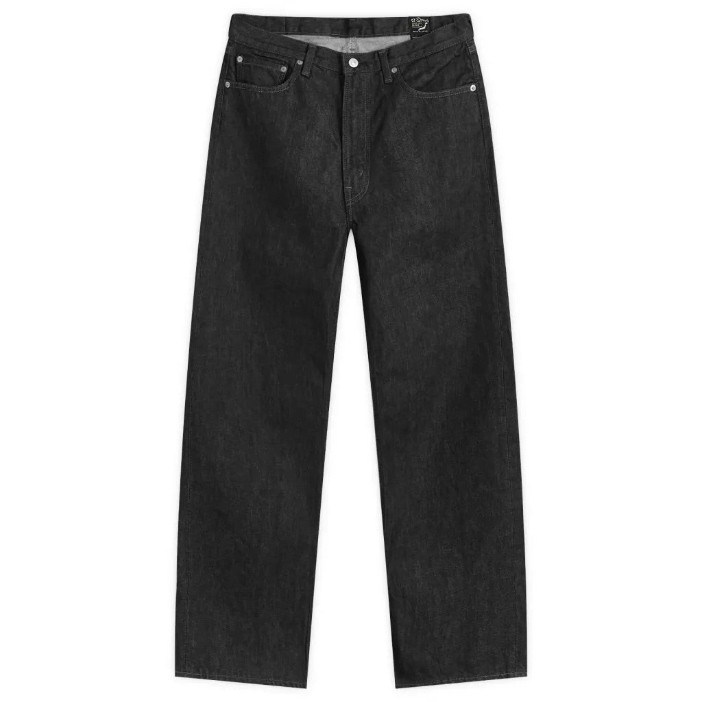 ORSLOW 101 Dad's Fit Denim Jeans Black Denim Stone Wash