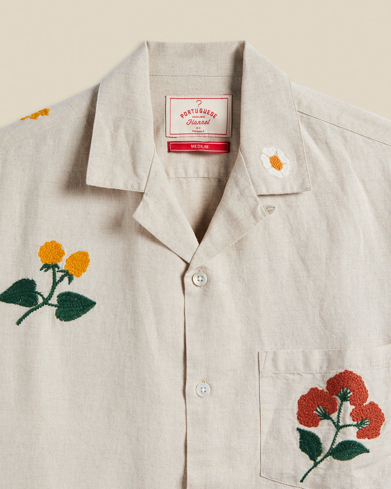 PORTUGUESE FLANNEL Spring 3 Embroidered Vacation Shirt