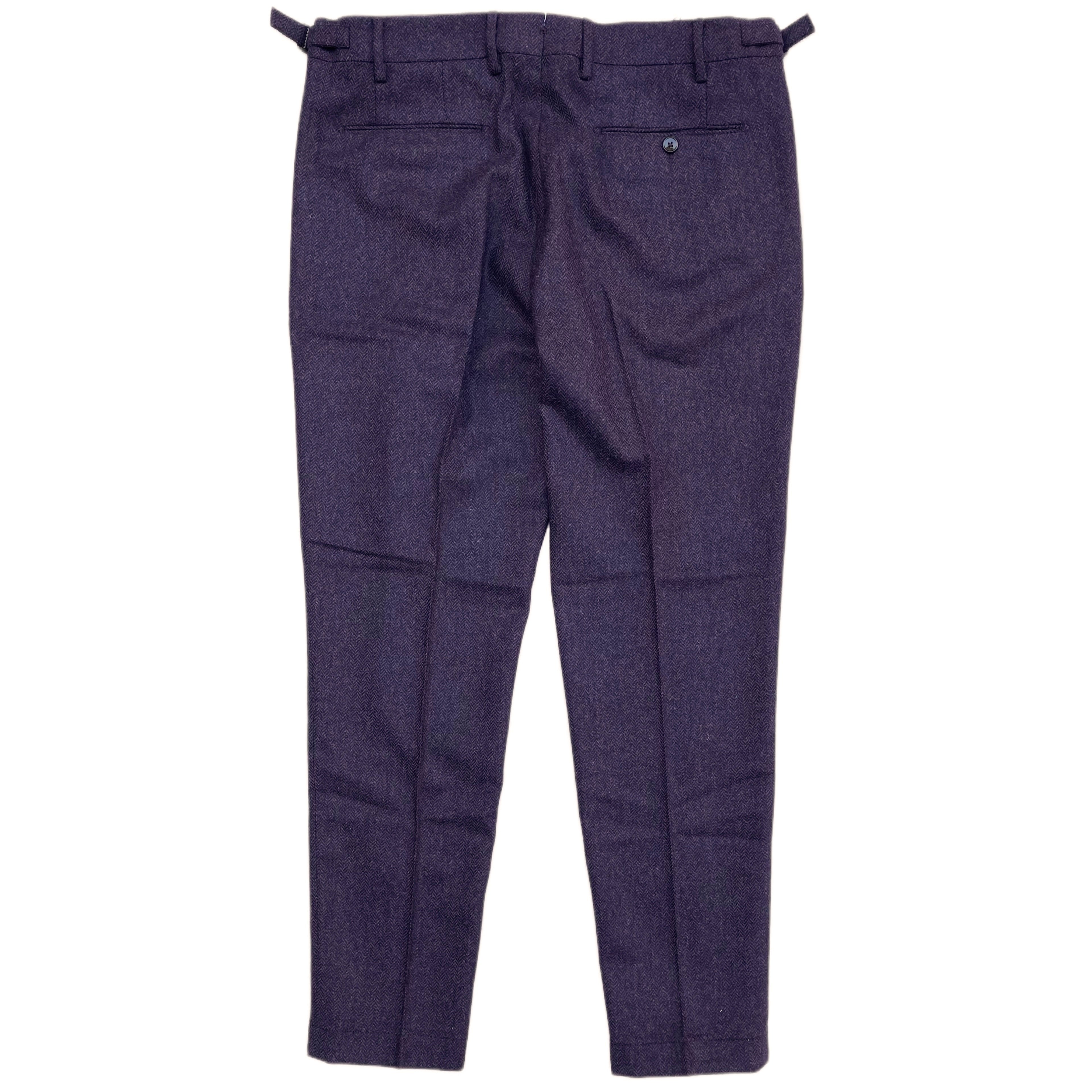 Pantaloni chino a pieghe in lana FRESH in viola