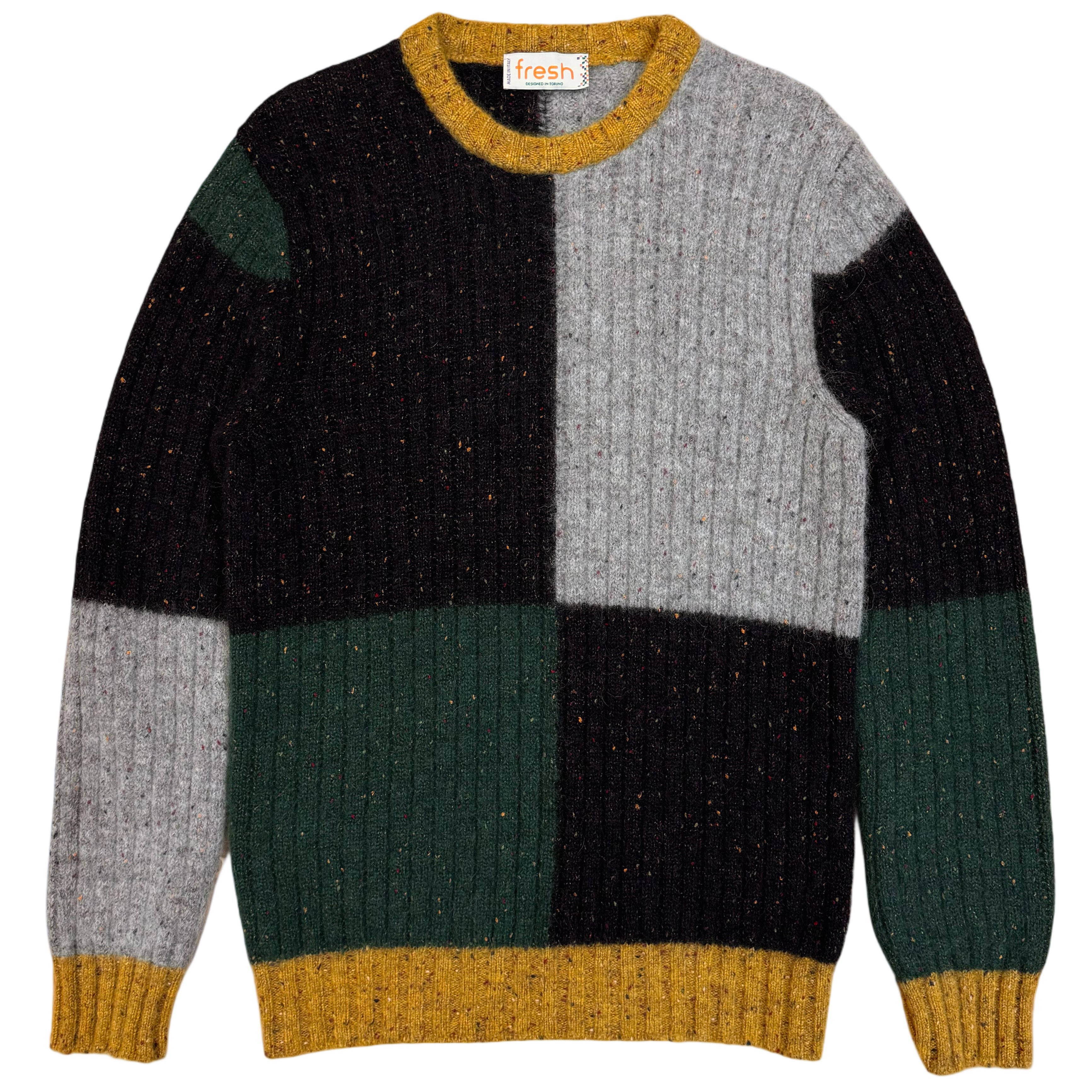 Maglione girocollo in lana FRESH Issey 2 Multi Colorblock 