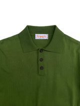 FRESH Weller - Polo tricoté en coton extra fin - Vert