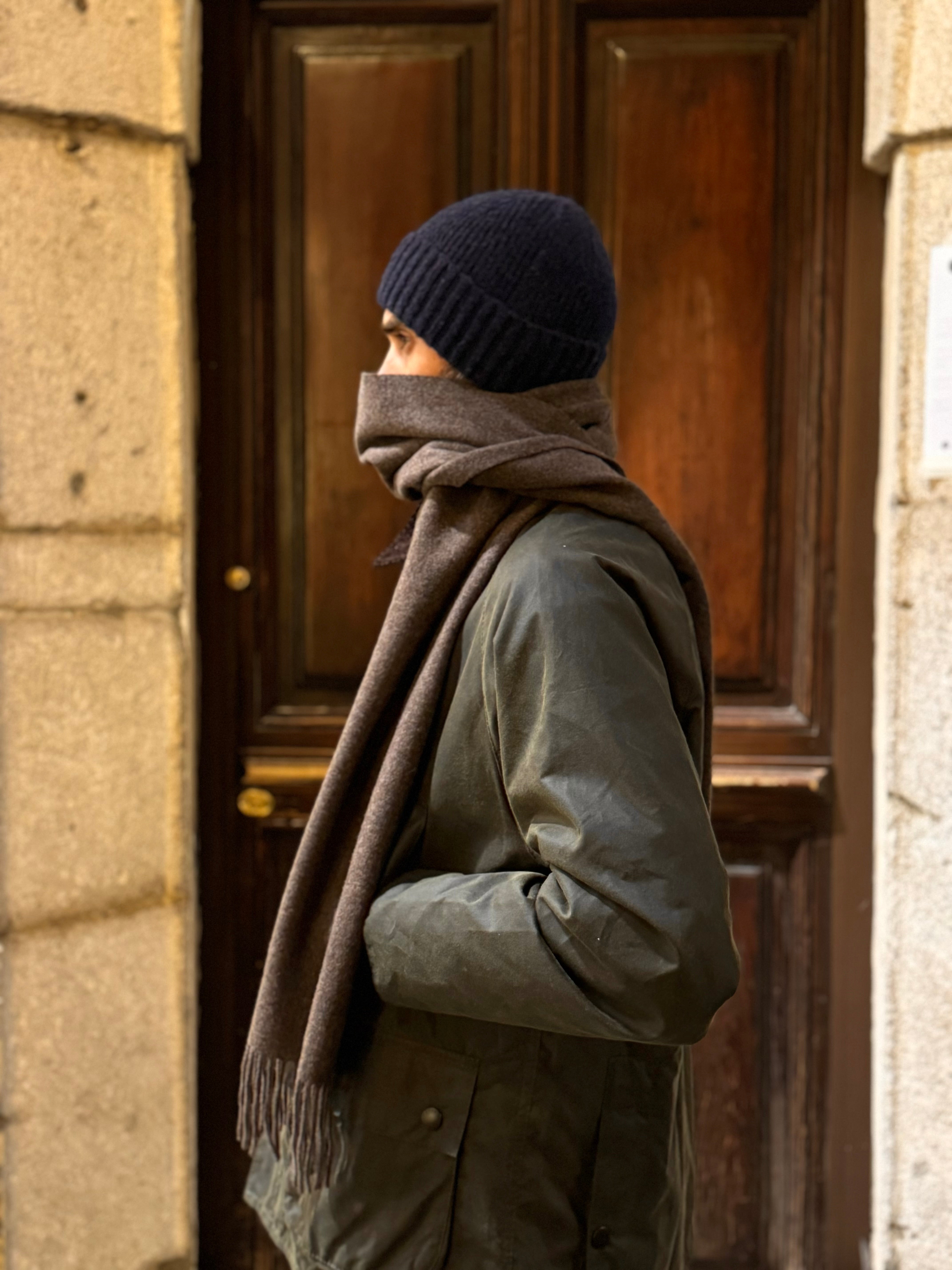 FRESH Dark Brown Wool Scarf