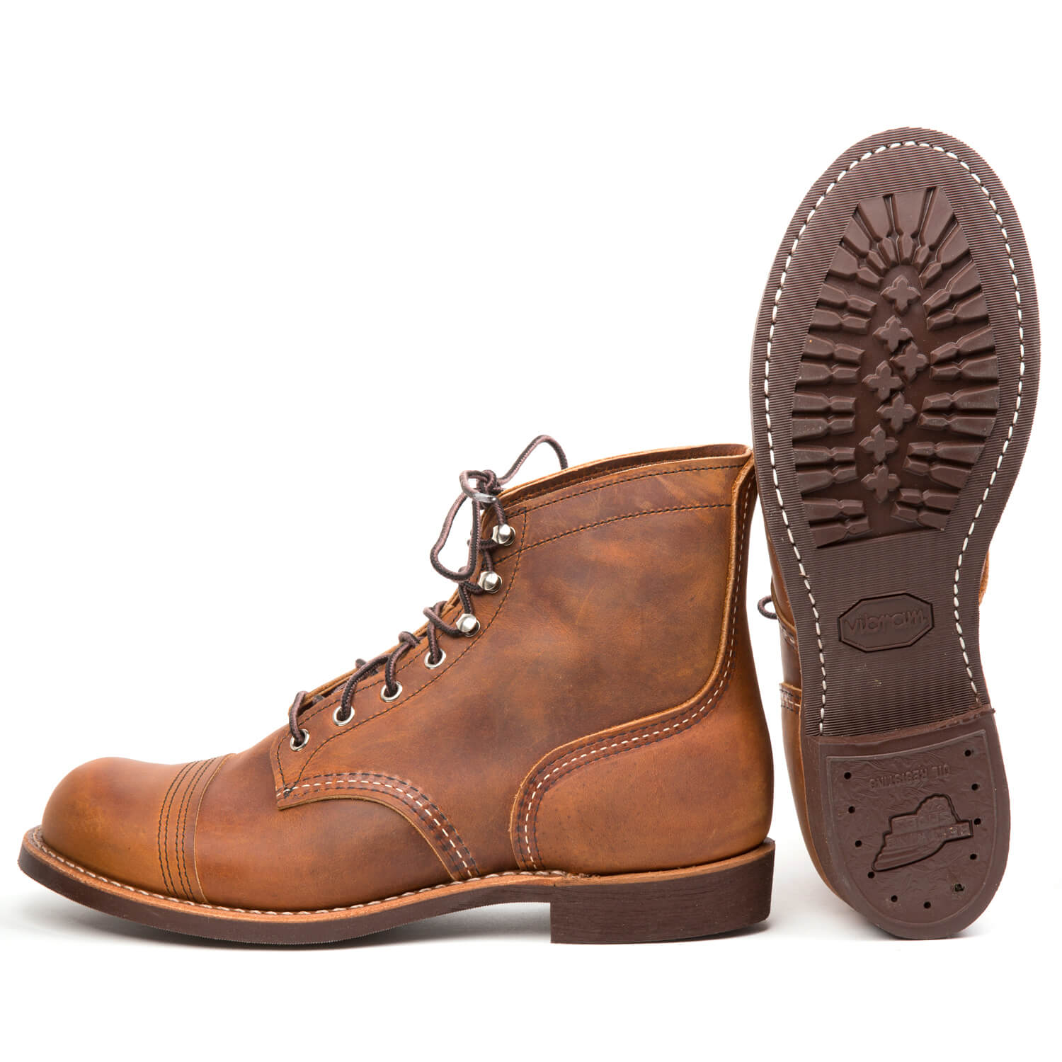 RED WING 8085 Iron Ranger Rame Vibram ruvido e resistente