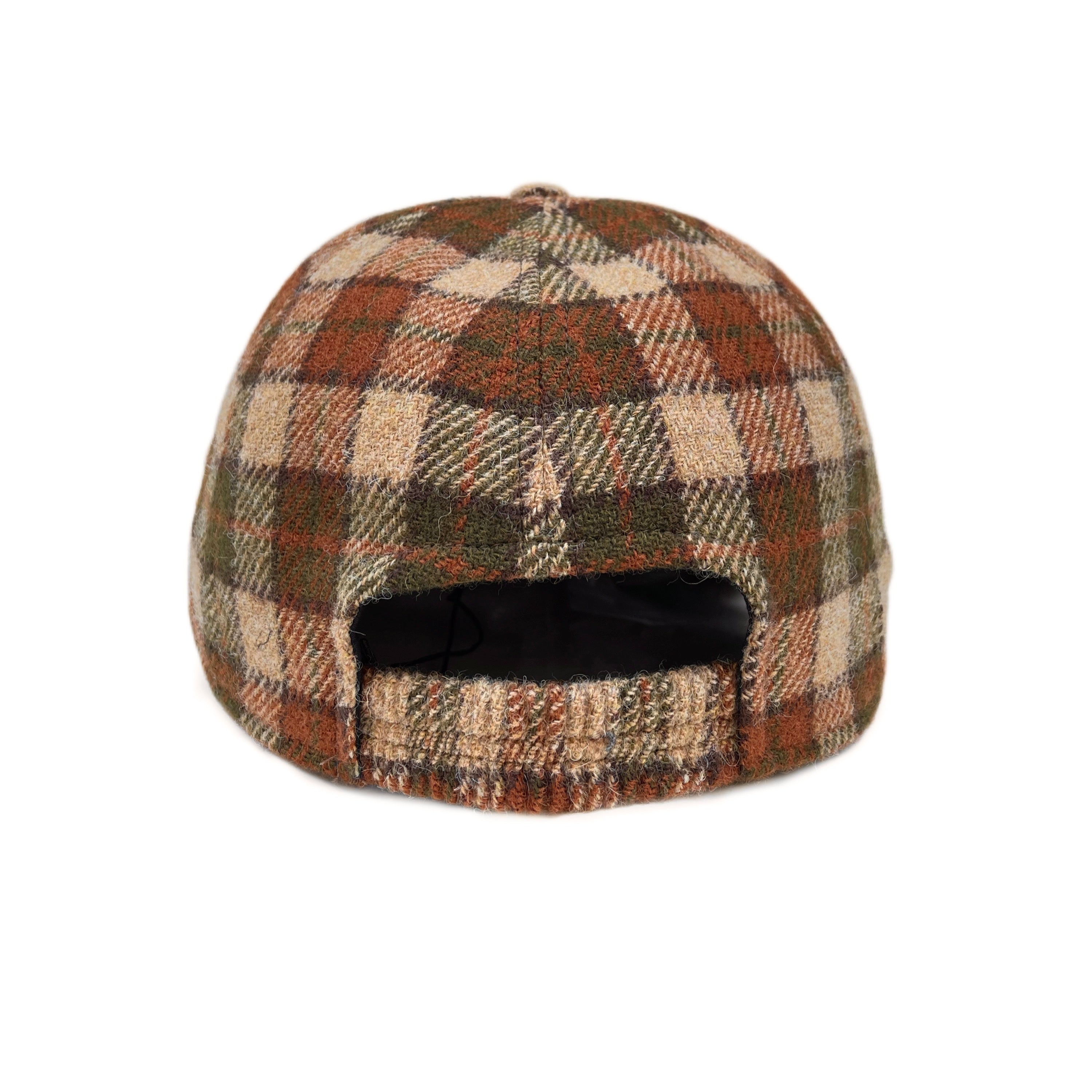 FRESH Casquette en Laine Shetland Tartan Marron 