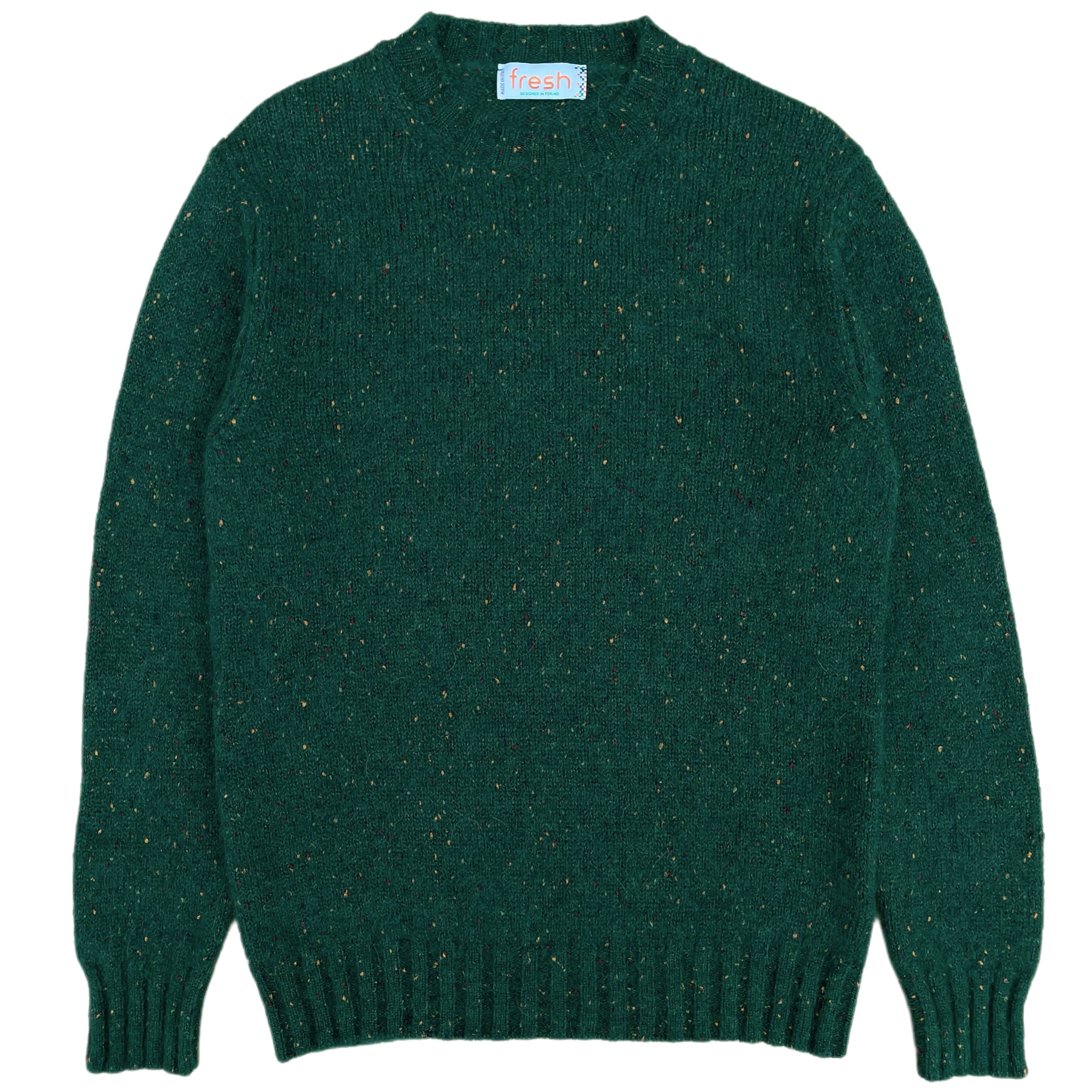 FRESH Bruce Pull ras du cou en laine Vert 