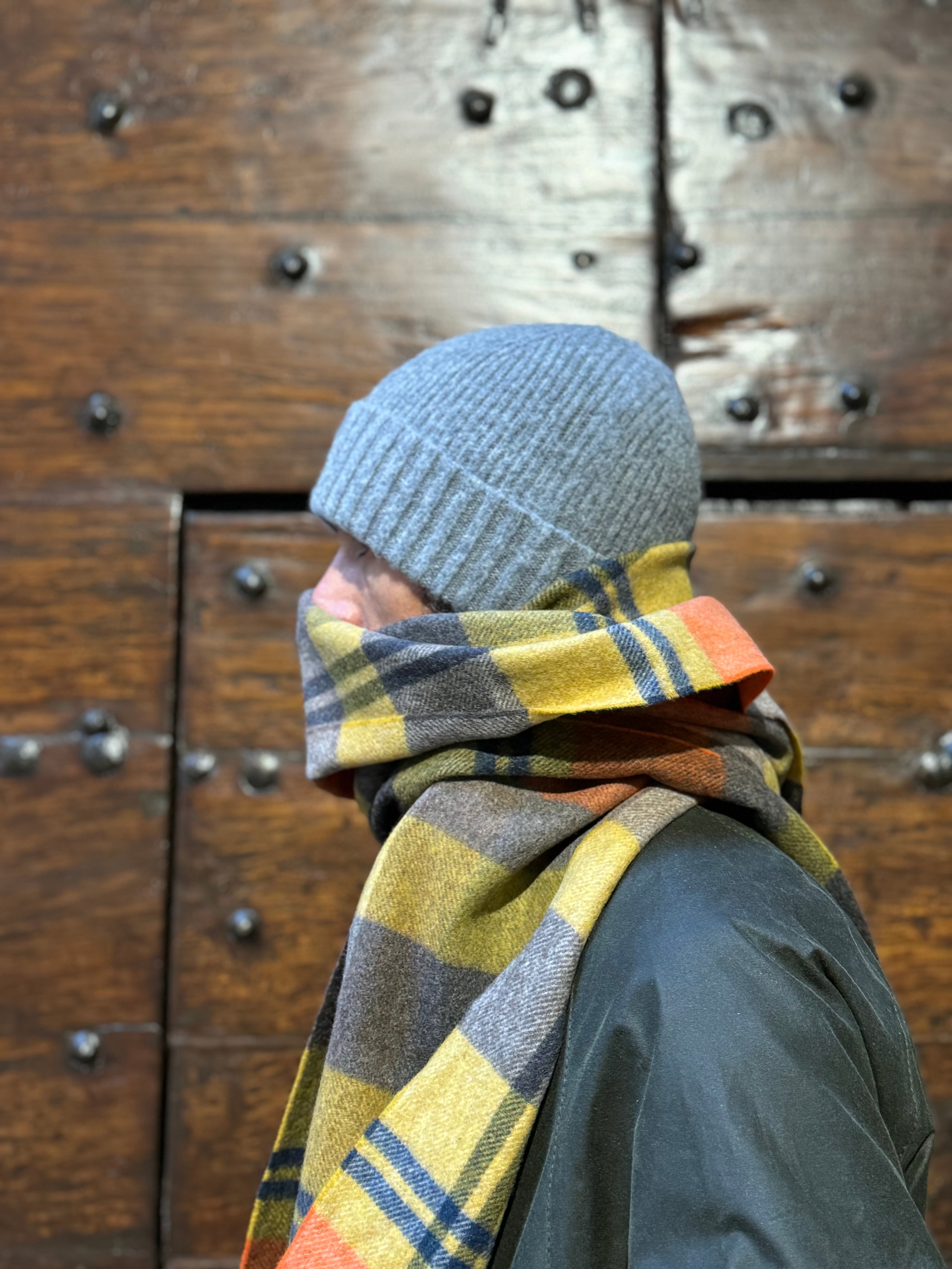 FRESH Bob Scottish Wool Beanie In Grey Mix