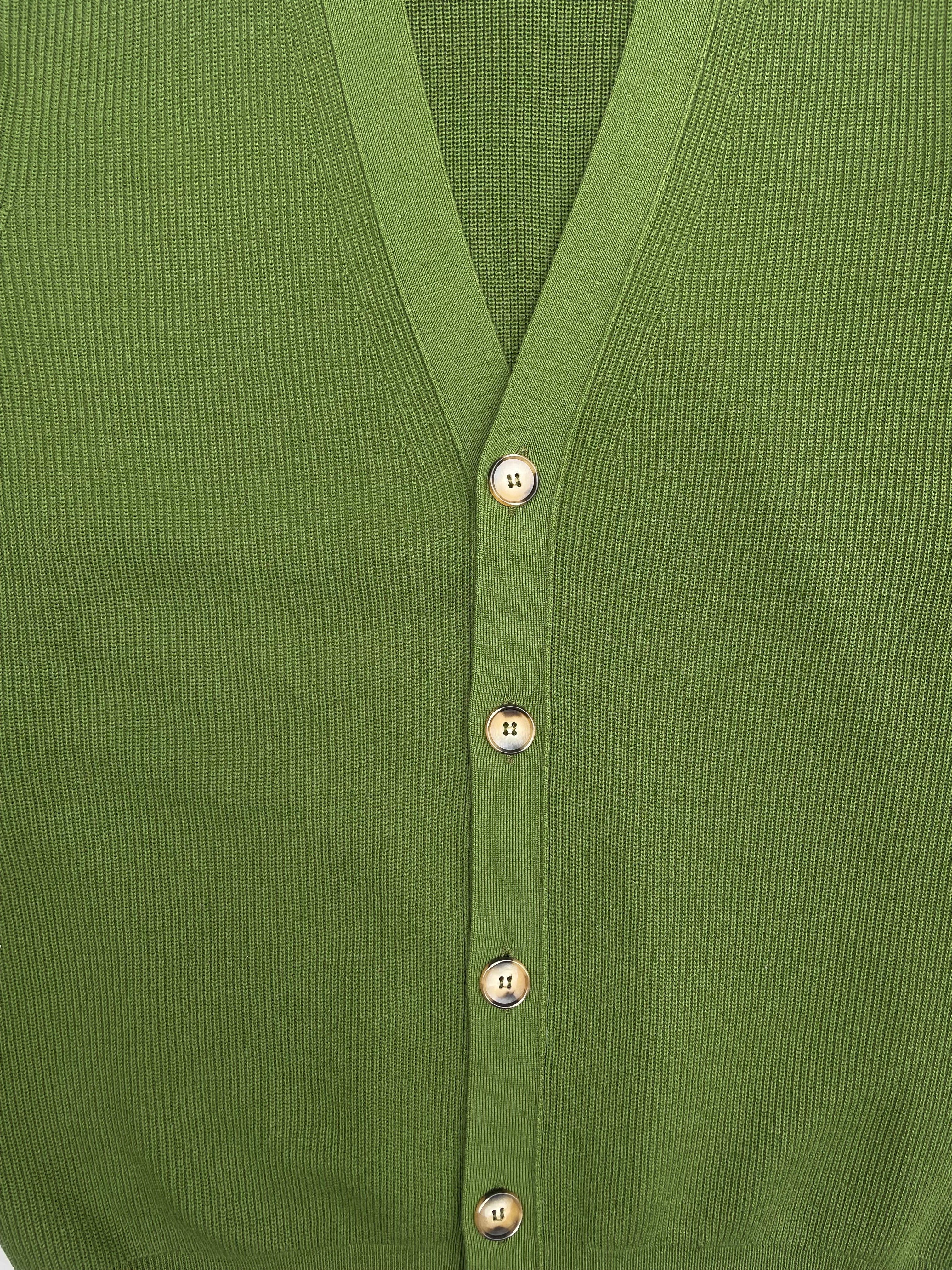 FRESH Scott Cardigan de luxe en coton vert