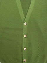 FRESH Scott Luxury Cotton Cardigan In Green