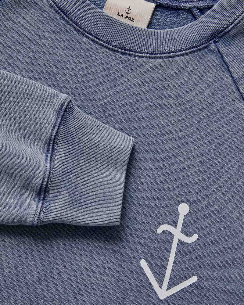 LA PAZ Cunha Sweatshirt Blue Oceana + Logo