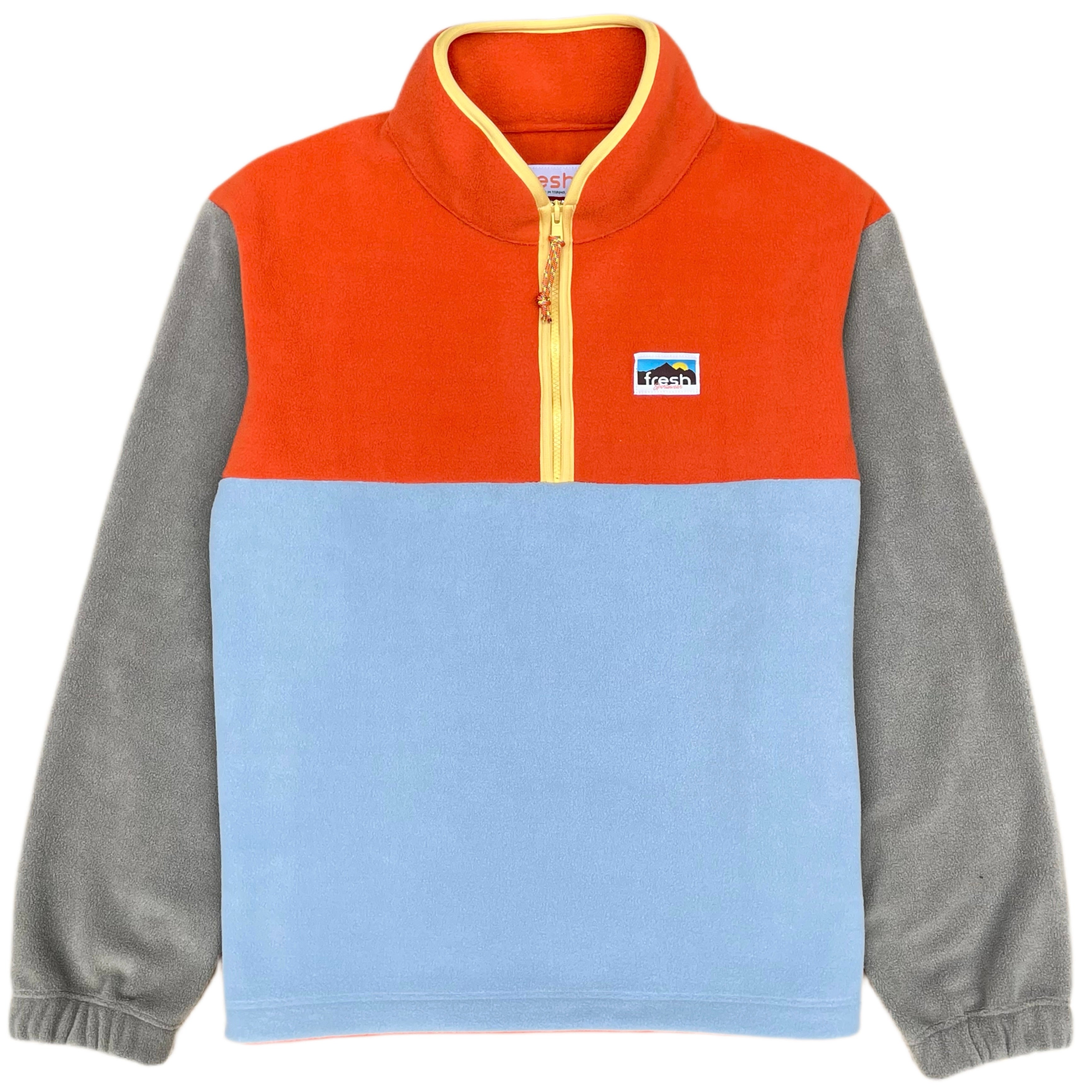 Pullover in pile FRESH Yvon con mezza zip Arancione 