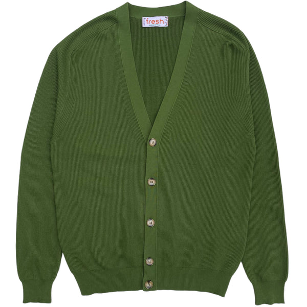 Cardigan FRESH Scott in cotone di lusso in verde