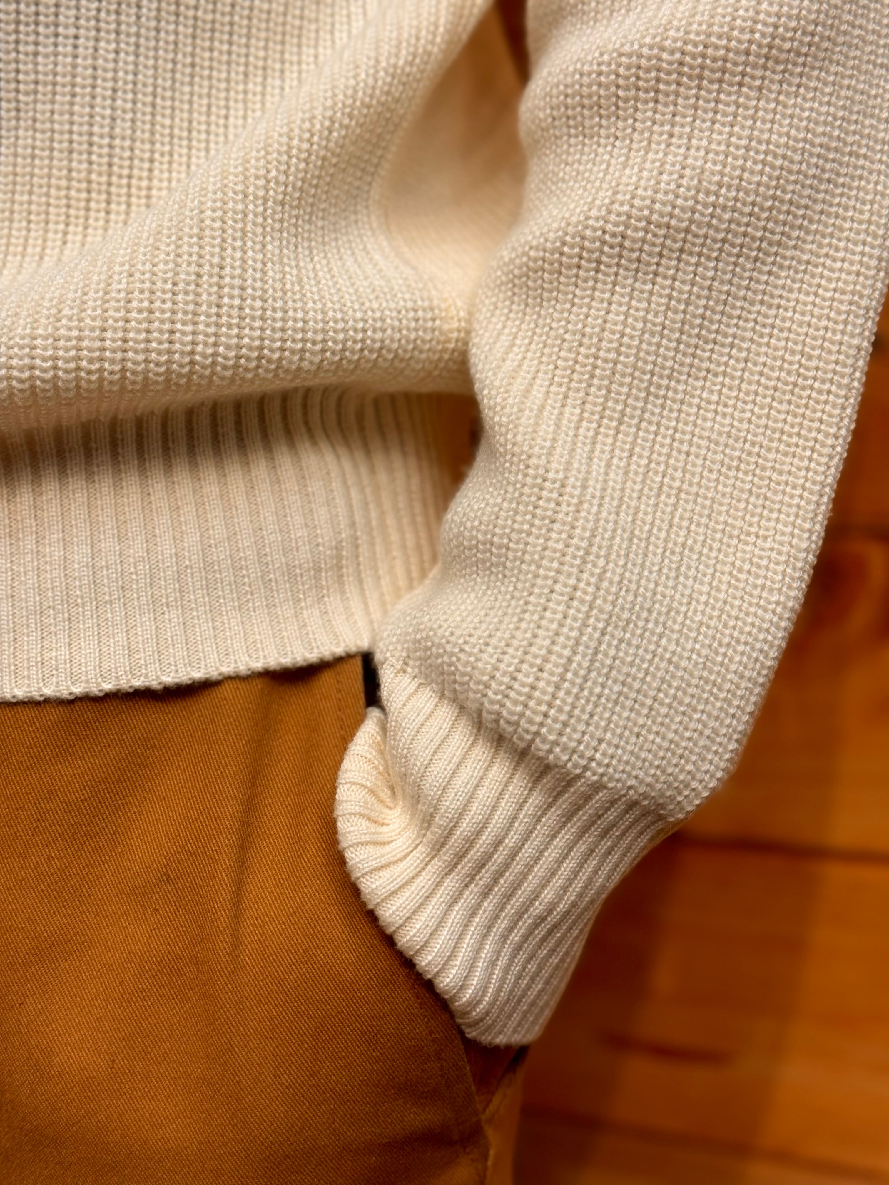 FRESH Sound Merino Polo Sweater In Cream