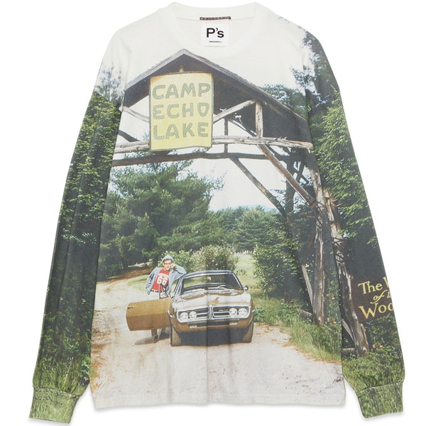 PRESIDENT’S Crew Neck In Natural Print Camp Echo Lake