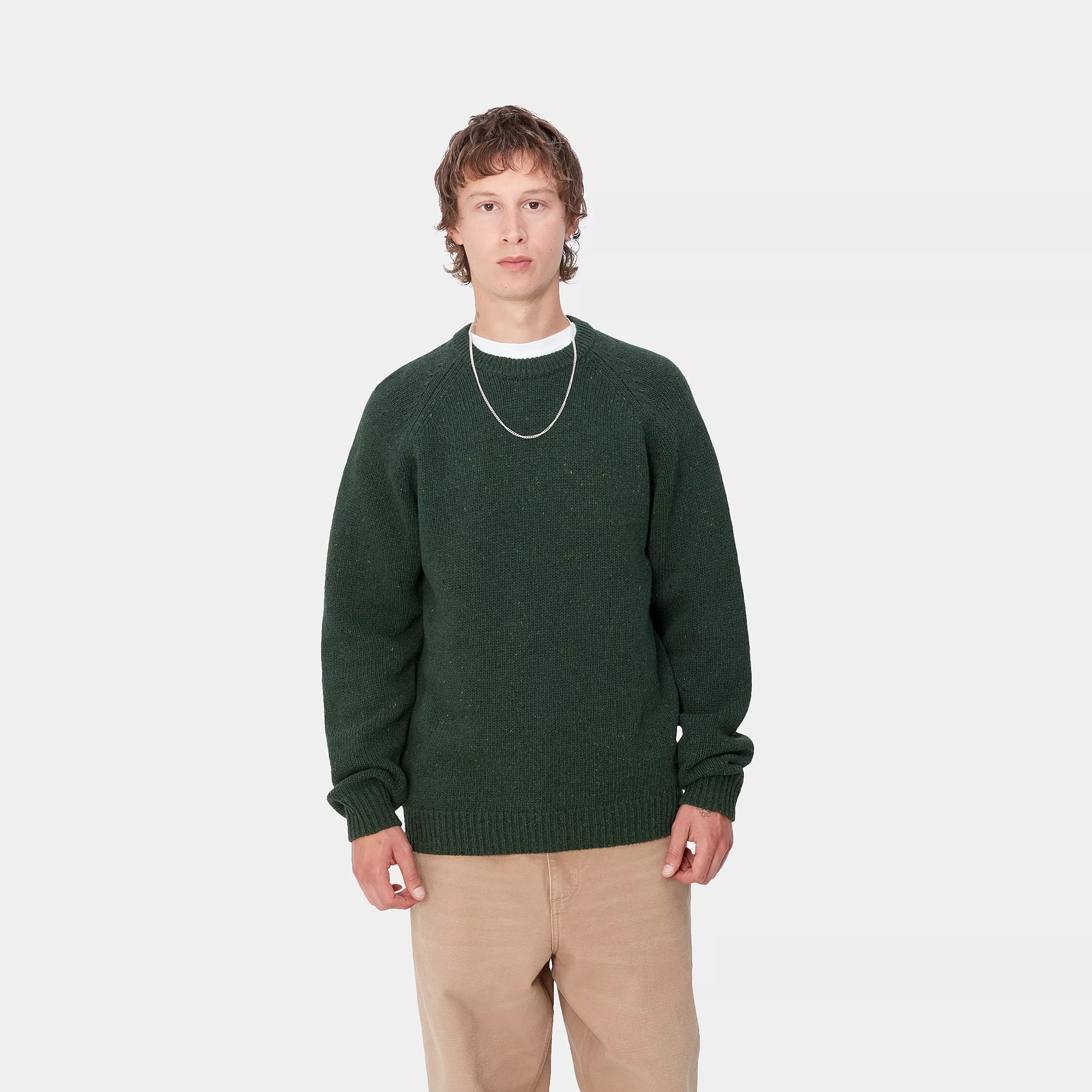 CARHARTT WIP Anglistic Sweater Speckled Sycamore Tree