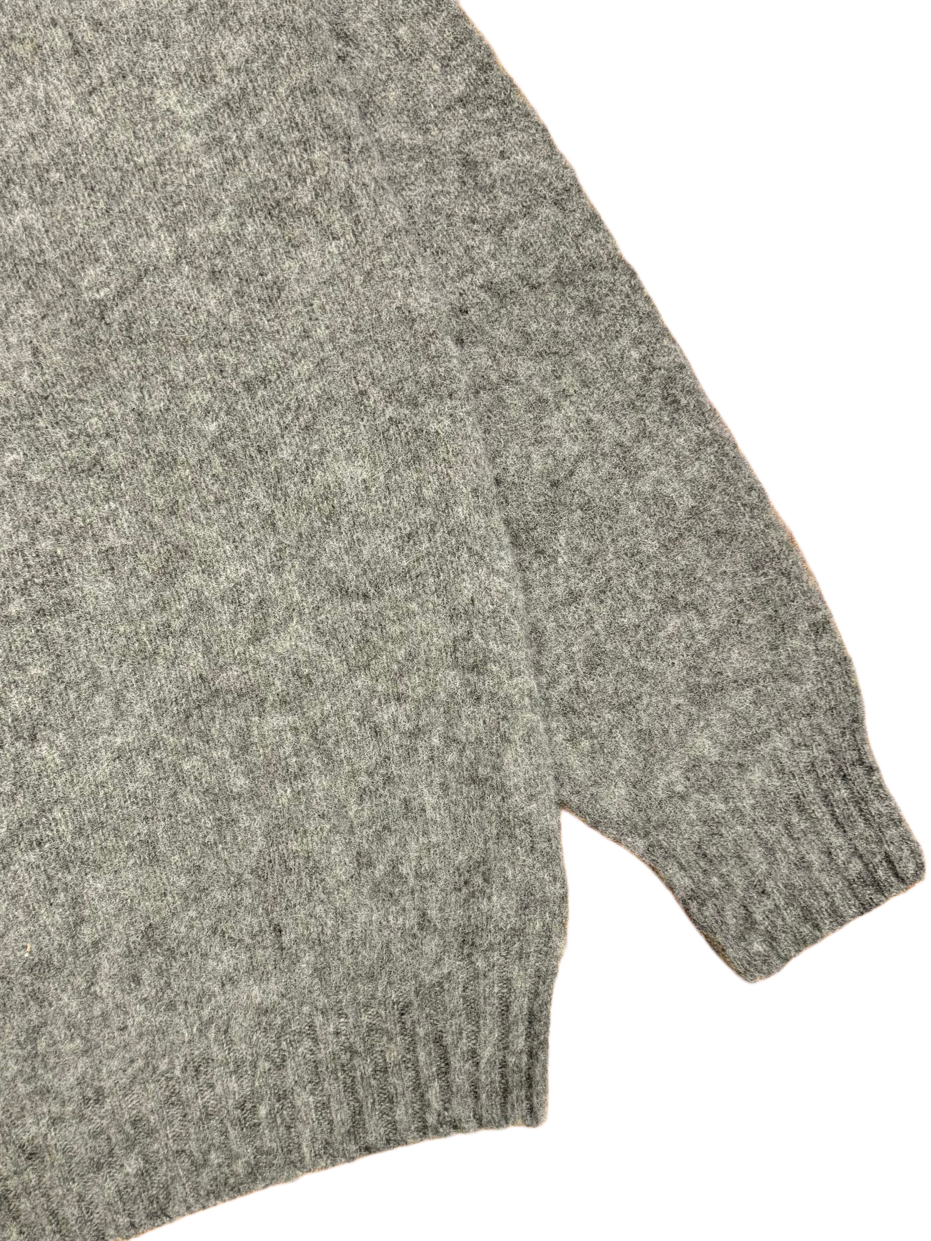 FRESH Sean Scottish Shaggy Wool Jumper In Oyster