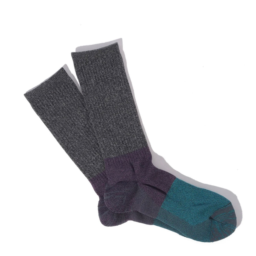 ANONYMOUS ISM Moc Pile crew Socks Charcoal Grey