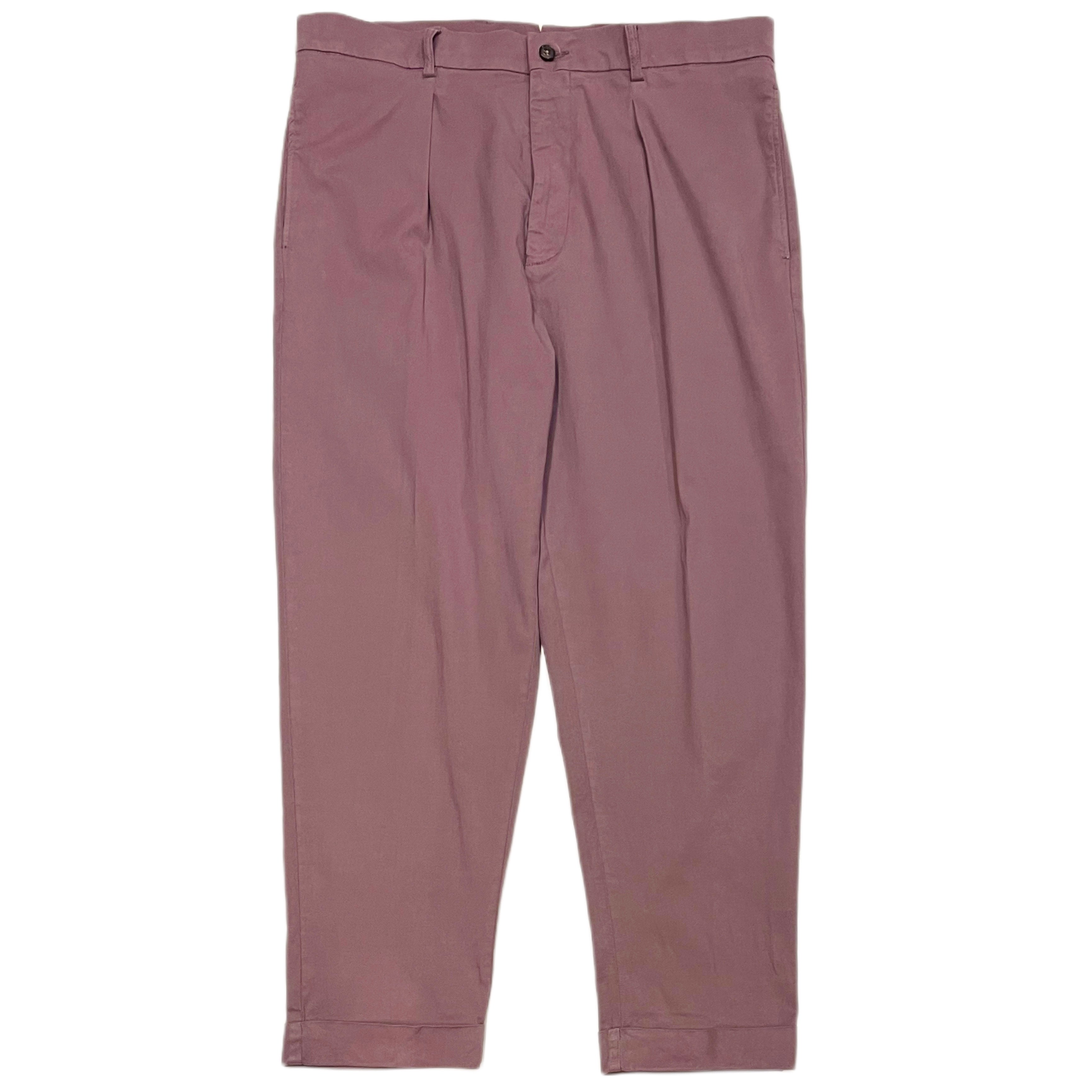 FRESH Camogli - Pantalon chino plissé en coton - Oignon