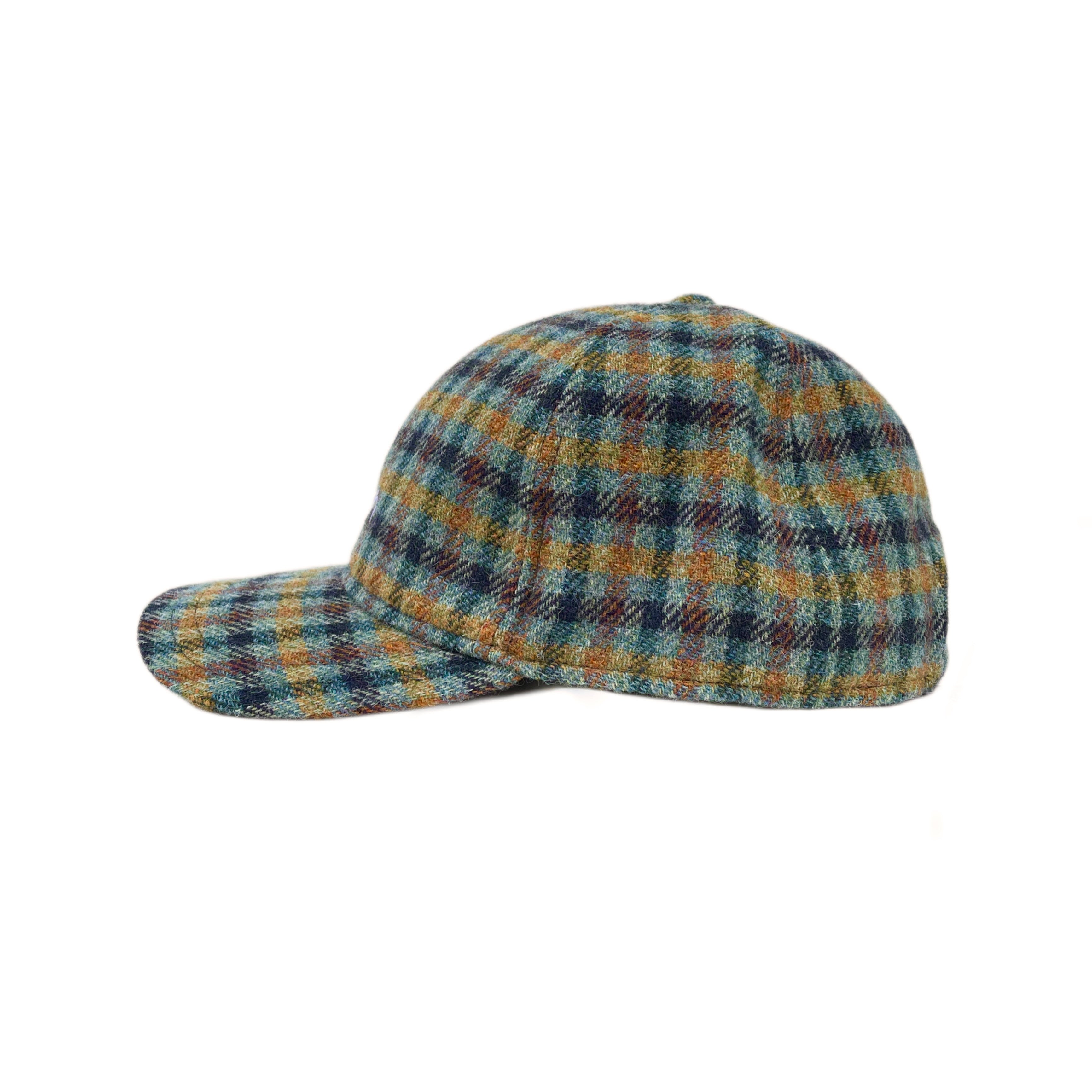 Casquette FRESH Laine Shetland Tartan Bleu 