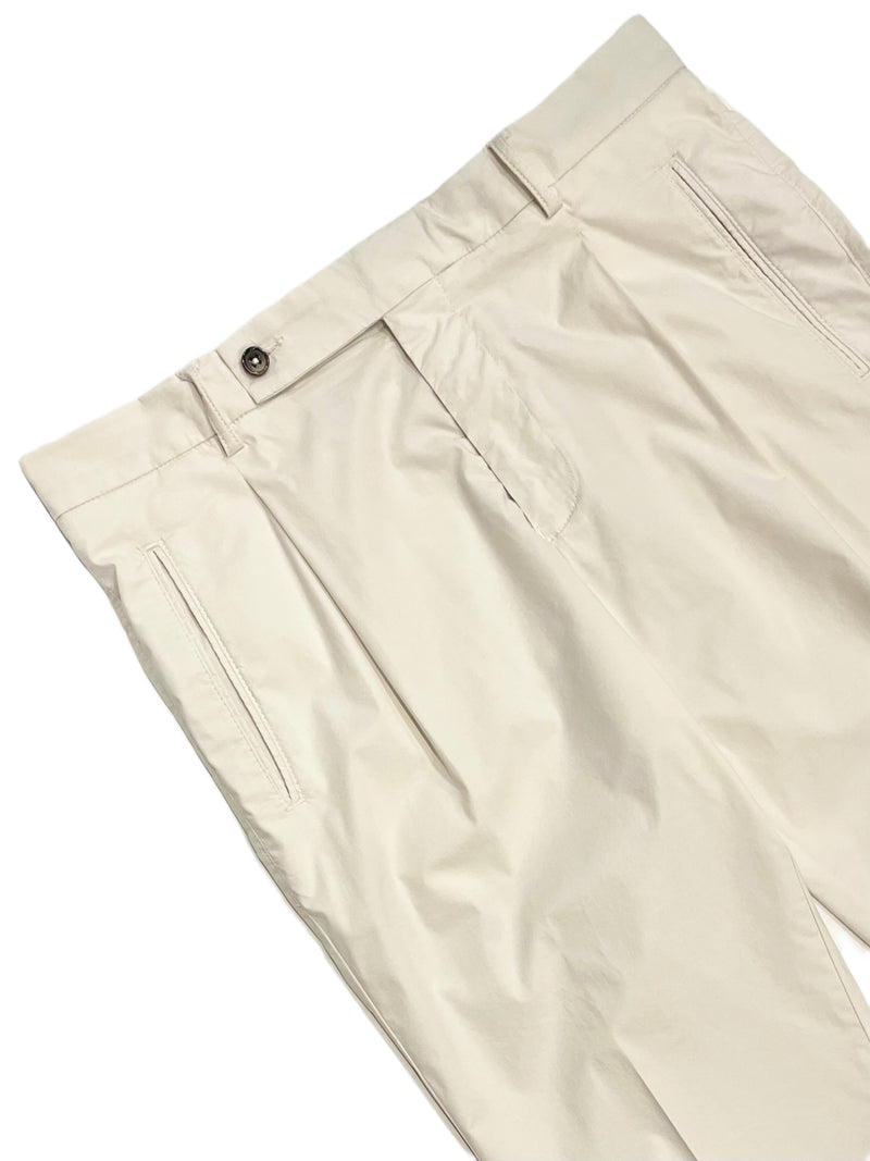 FRESH Pantalon Chino Plissé En Coton Lyocell Nervi En Lait