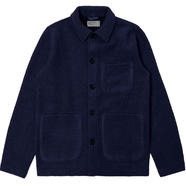 UNIVERSAL WORKS Field Jacket Wool Fleece Navy