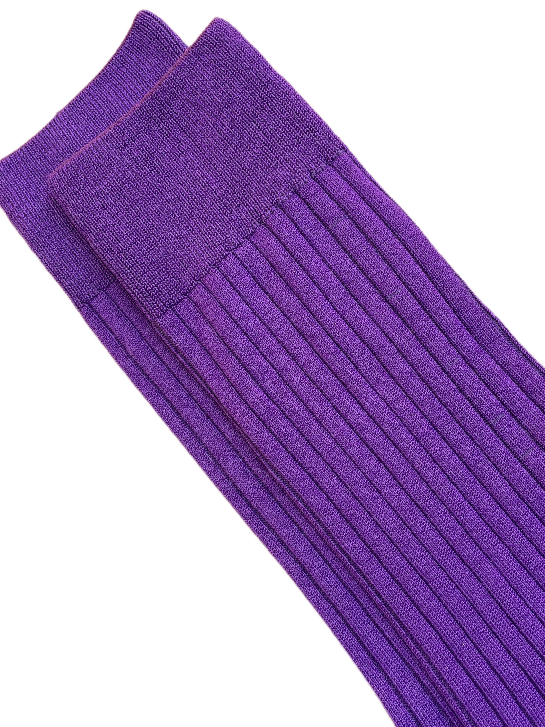 FRESH Cotton Mid-Calf Lenght Socks In Purple