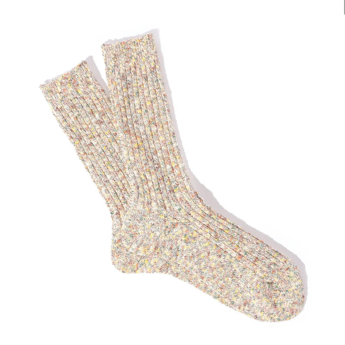 ANONYMOUS ISM Homespun art yarn Crew Socks Khaki