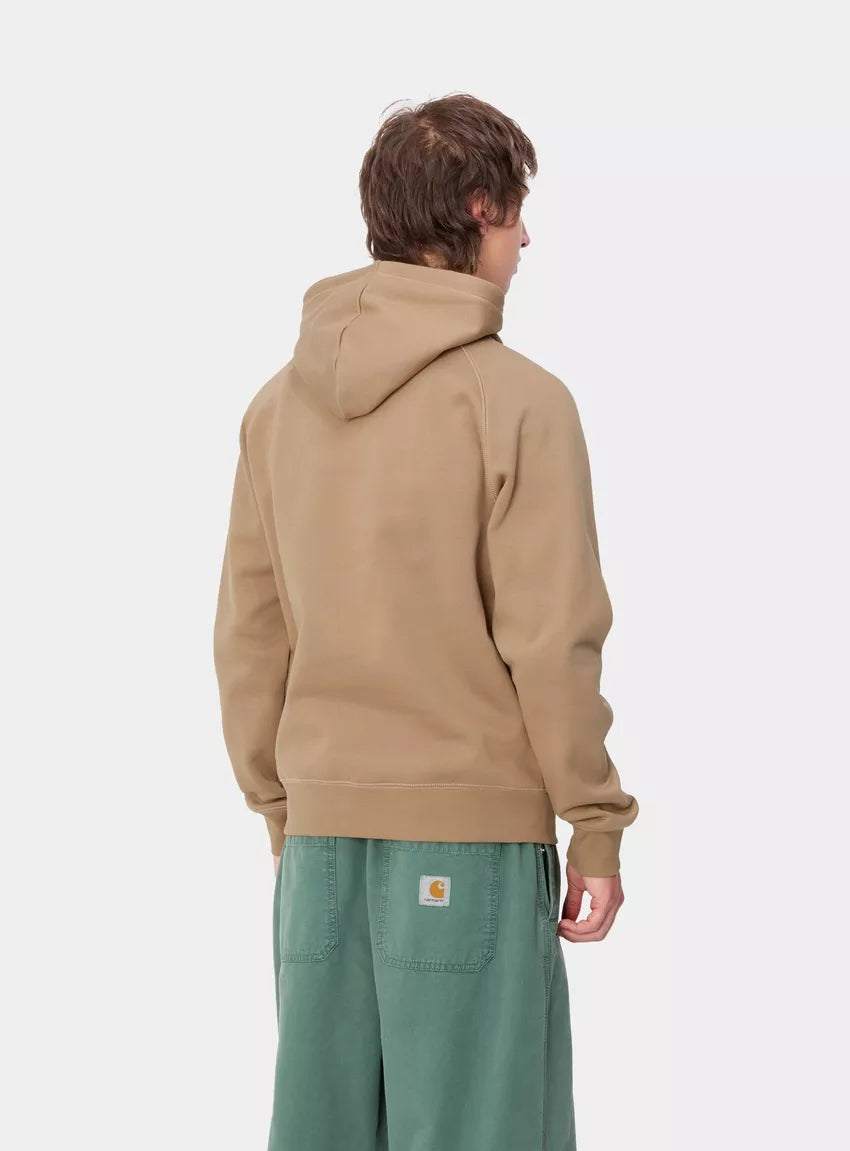 CARHARTT WIP Hooded Chase Sweat Dusty Hamilton Brown Gold