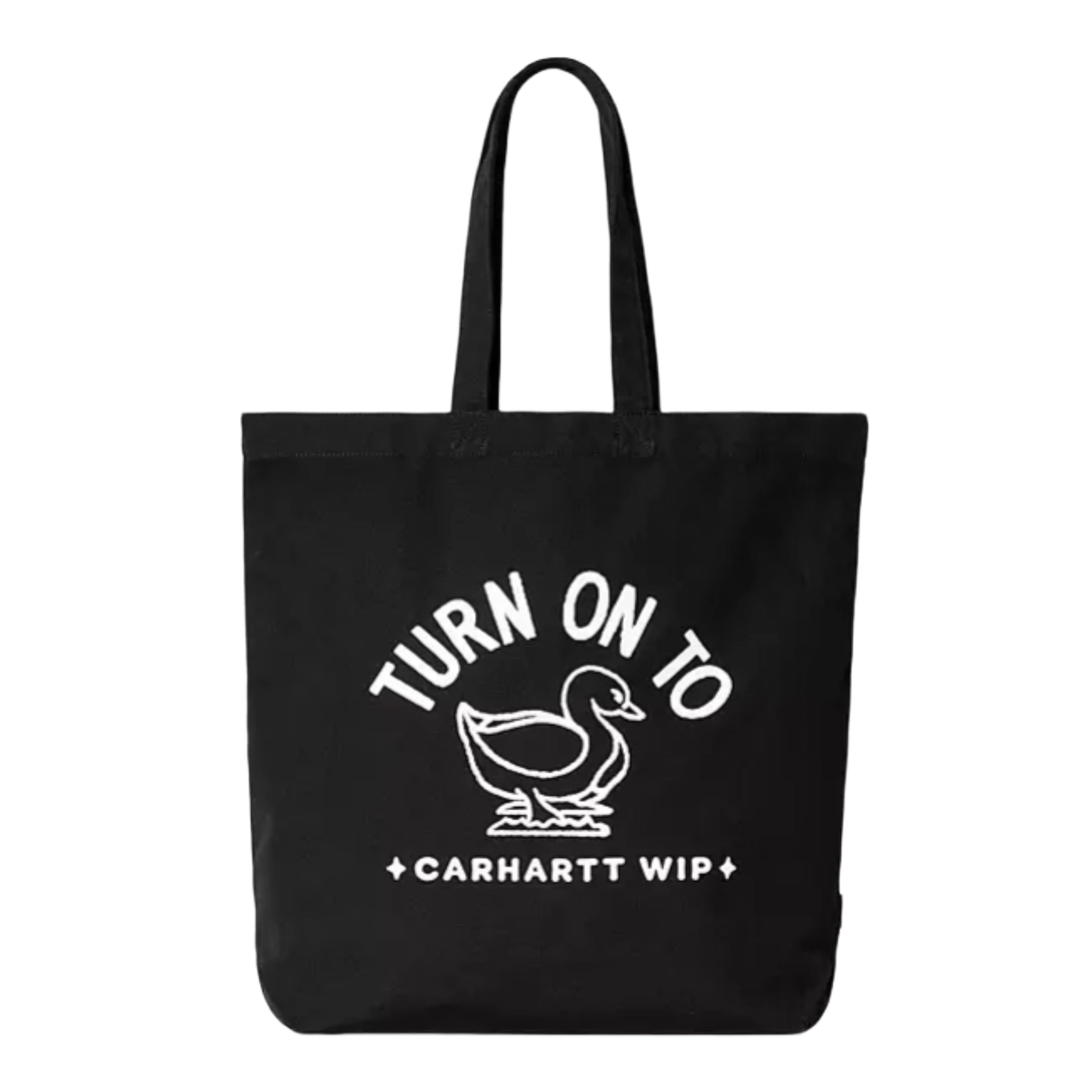 Borsa tote CARHARTT WIP con timbro nero bianco