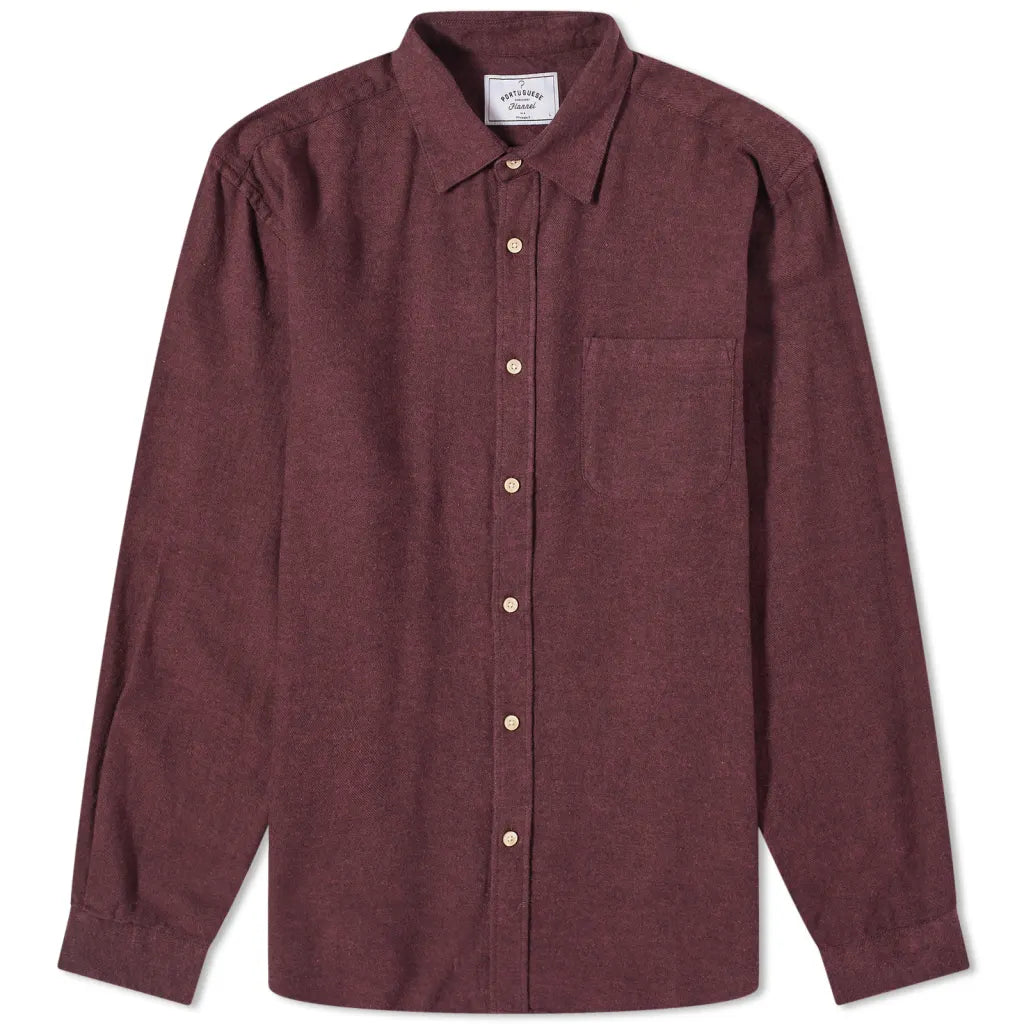 PORTUGUESE FLANNEL Teca Bordeaux Shirt