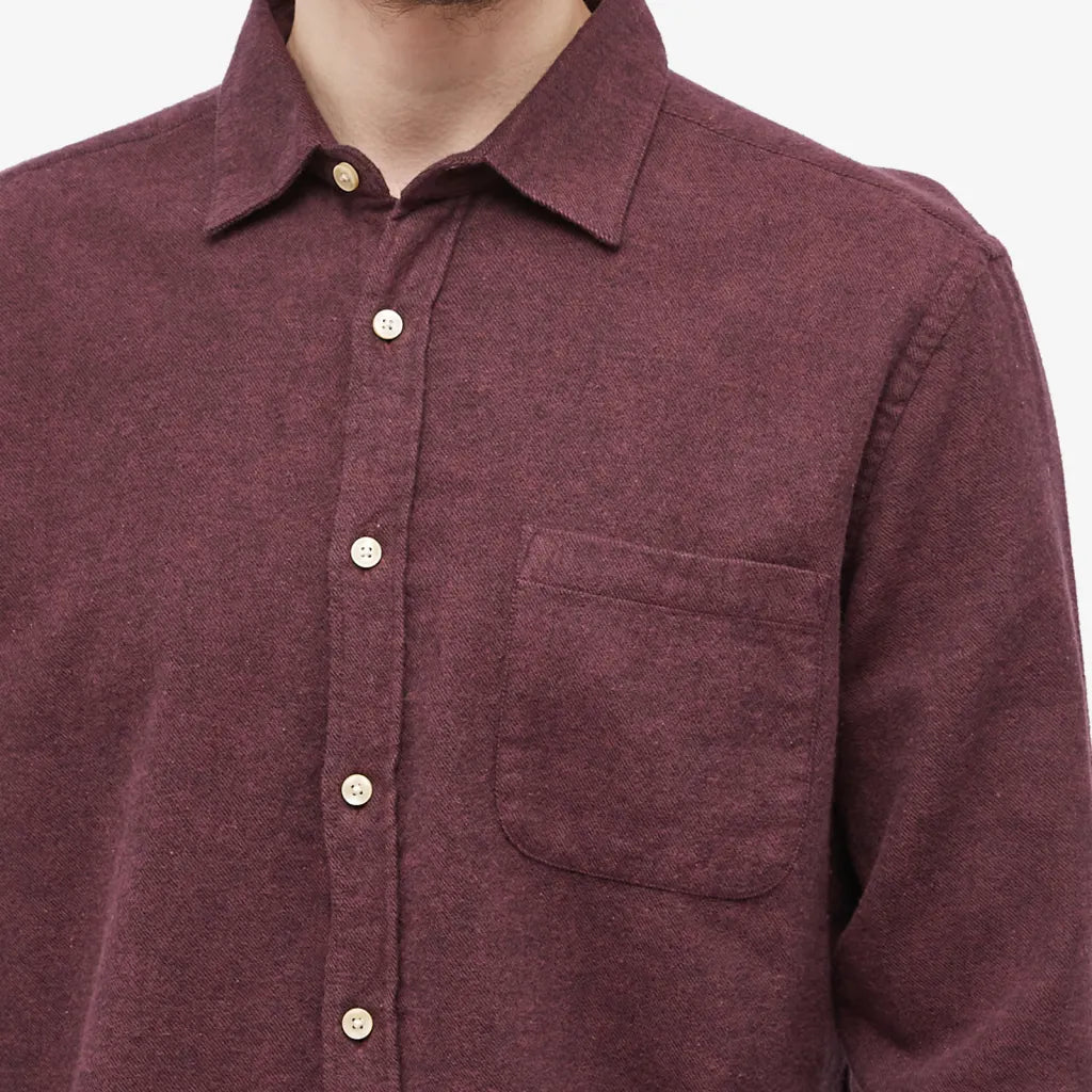 PORTUGUESE FLANNEL Teca Bordeaux Shirt