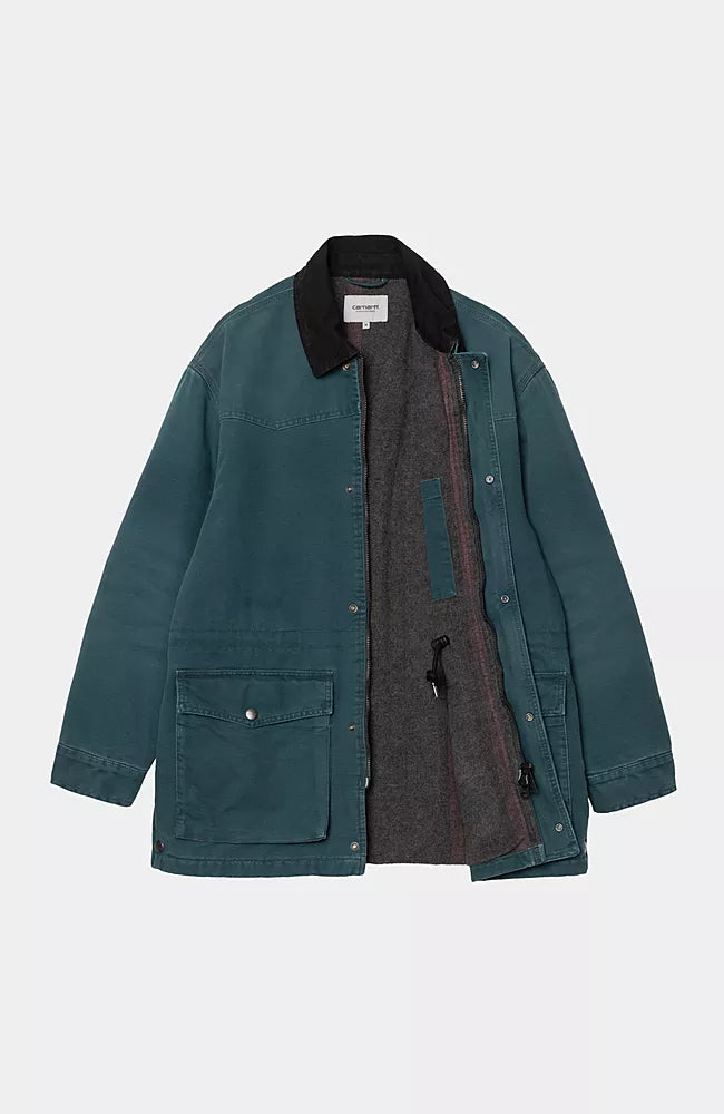 CARHARTT WIP OG Santa Fe Coat Deep Lagoon Black Stone Canvas