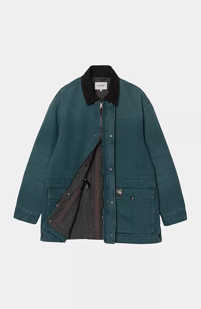 CARHARTT WIP OG Santa Fe Coat Deep Lagoon Black Stone Canvas