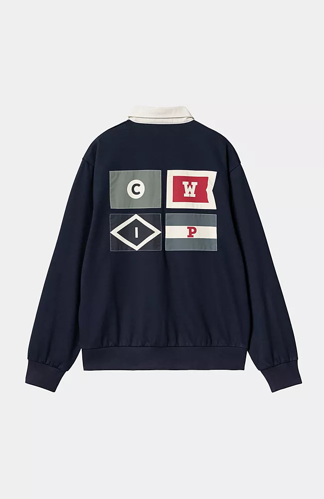 CARHARTT WIP Flags Rugby Sweatshirt Space