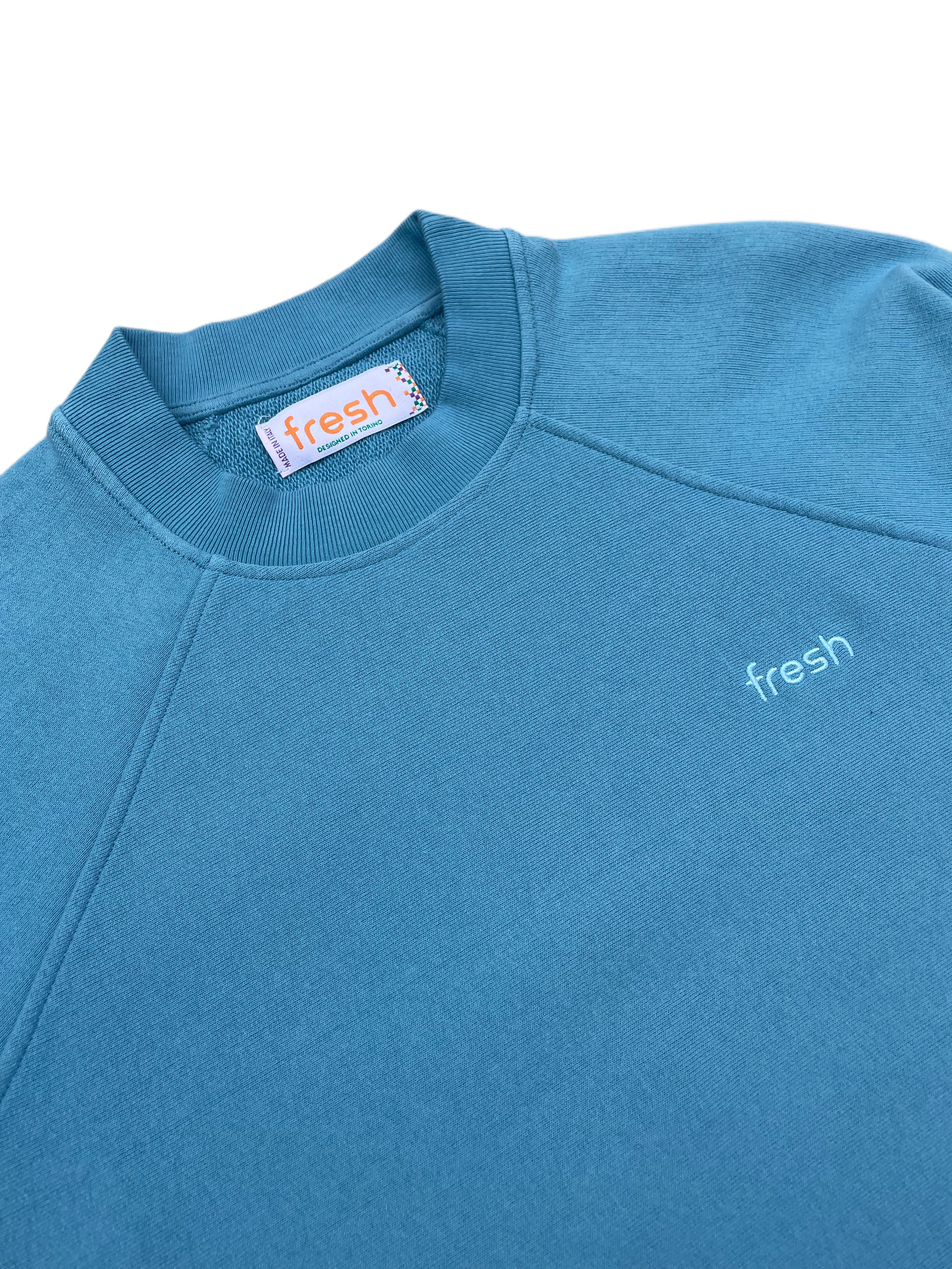 Sweat-shirt en coton FRESH Billie en bleu clair