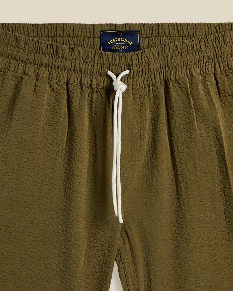 Short Atlantico en flanelle portugaise olive