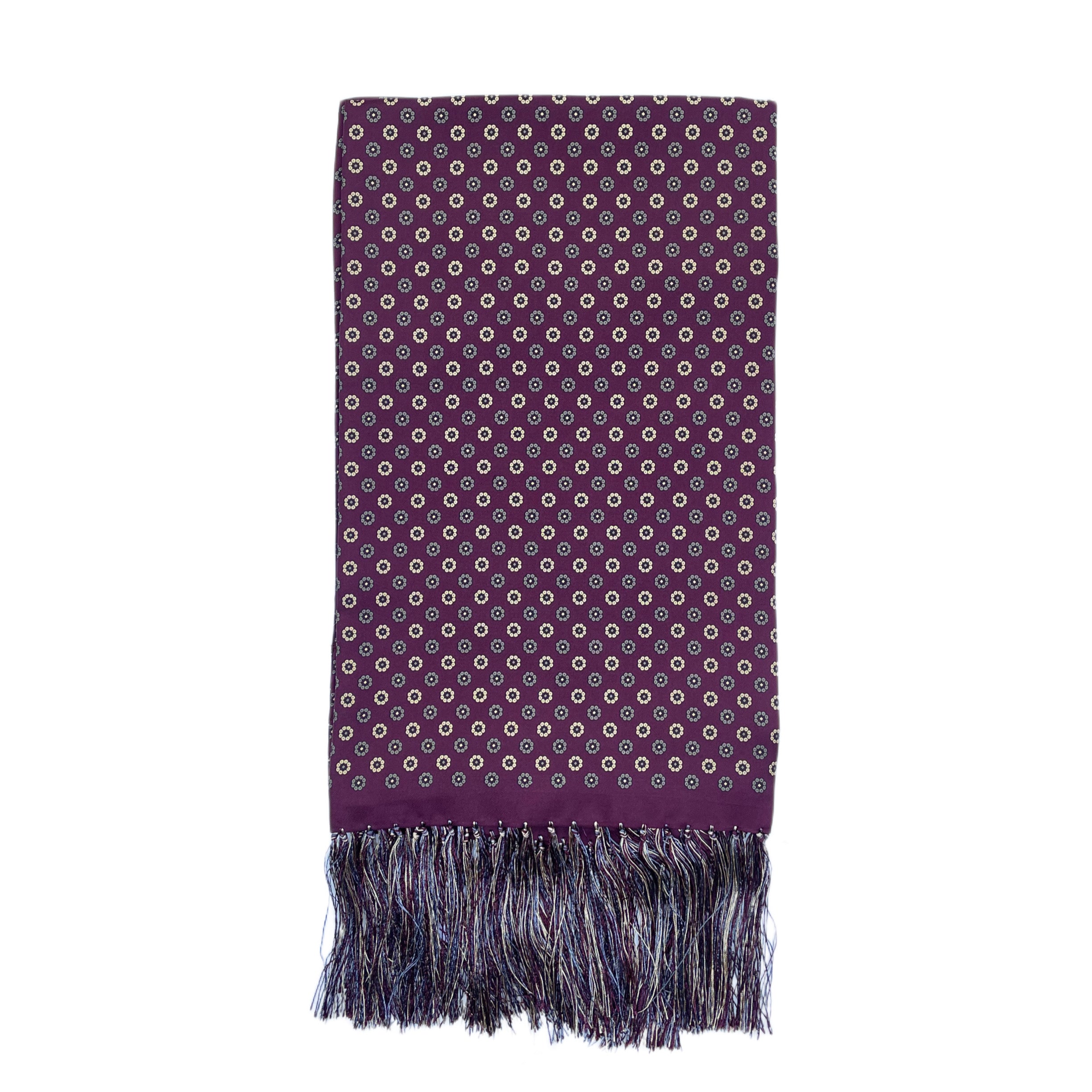 Foulard en soie FRESH Flowers en Bordeaux 