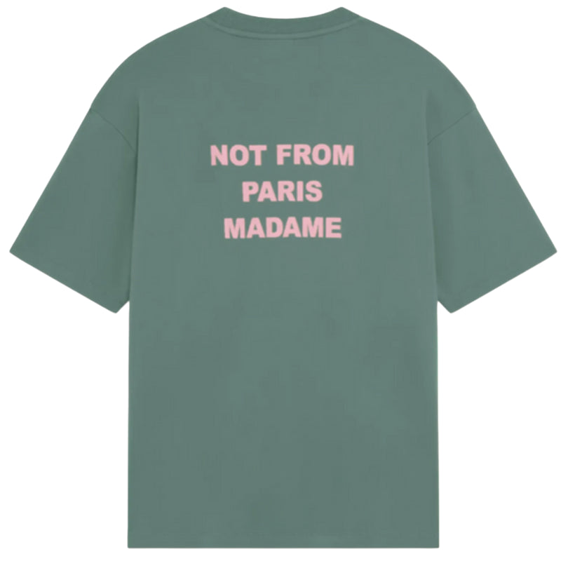 DRÔLE DE MONSIEUR Le T-Shirt Slogan Classique In Dark Green