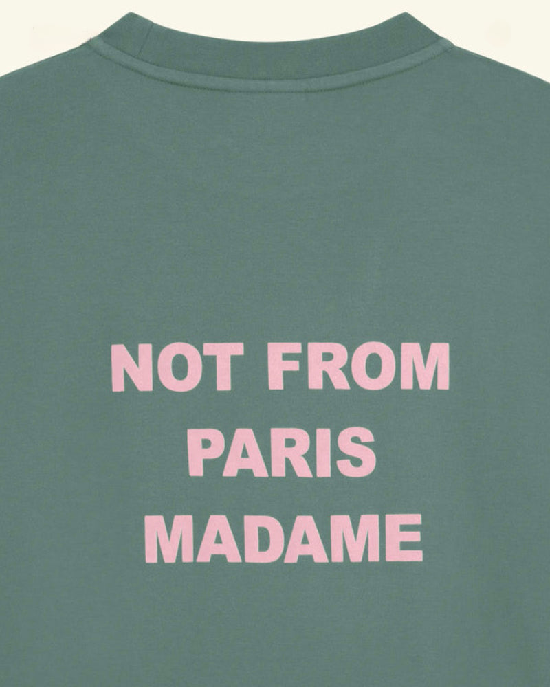 DRÔLE DE MONSIEUR Le T-Shirt Slogan Classique In Dark Green