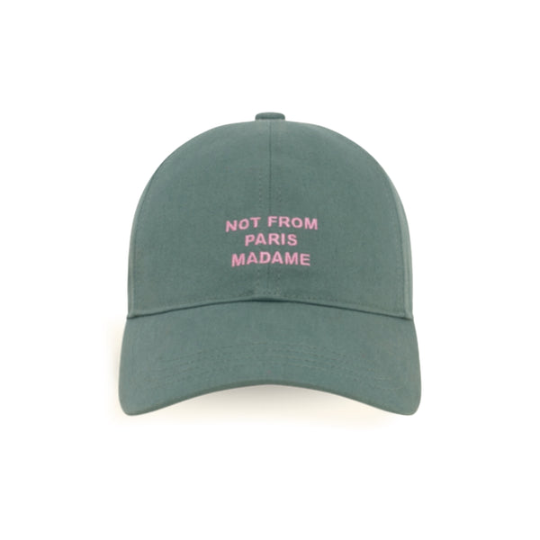 DRÔLE DE MONSIEUR La Casquette Slogan In Water Green