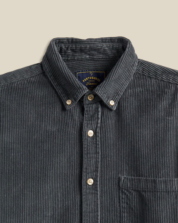 PORTUGUESE FLANNEL Lobo Antracite Corduroy Shirt