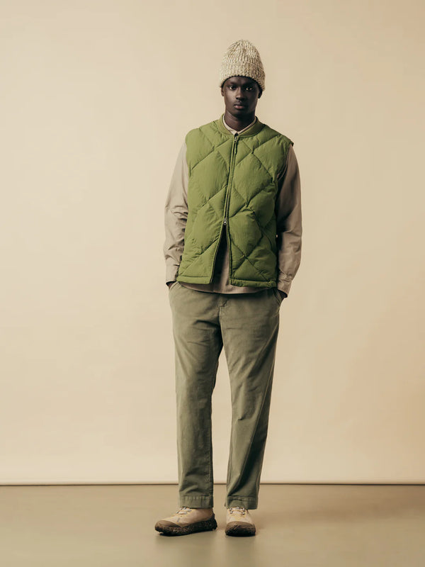 KESTIN Linton Padded Vest In Grass Green Recycled Nylon