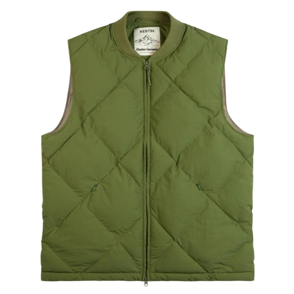 KESTIN Linton Padded Vest In Grass Green Recycled Nylon