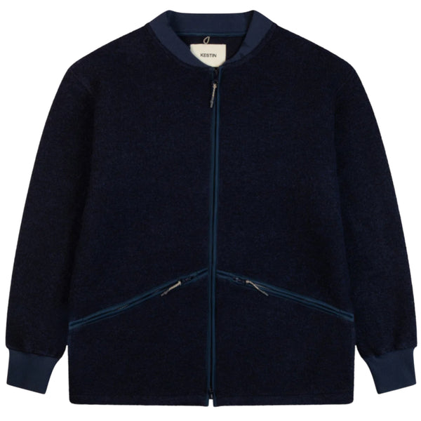 KESTIN Dreghorn Fleece In Midnight Blue Italian Wool