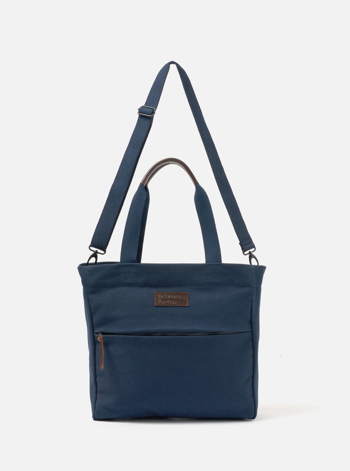 Borsa tote UNIVERSAL WORKS in tela blu navy 